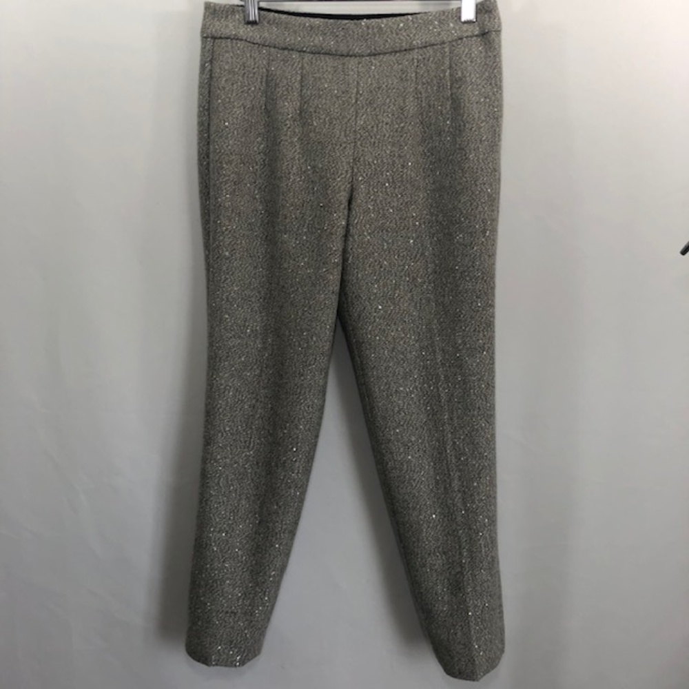 Talbots RSVP Silver Sequined Size 4P Pants Womens